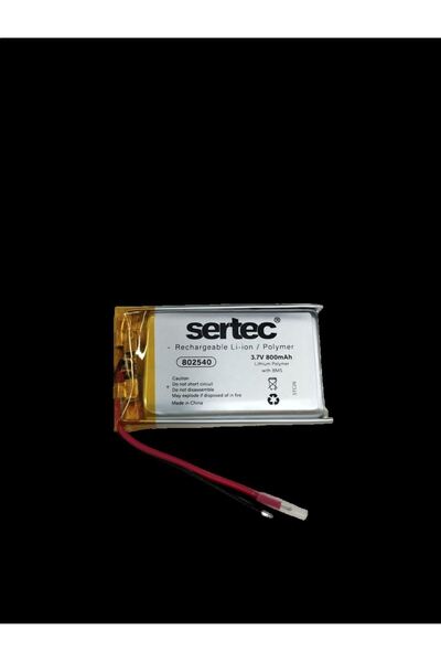 802540 3.7V 800mAh Li-Polymer Pil (Devreli/1.5A)