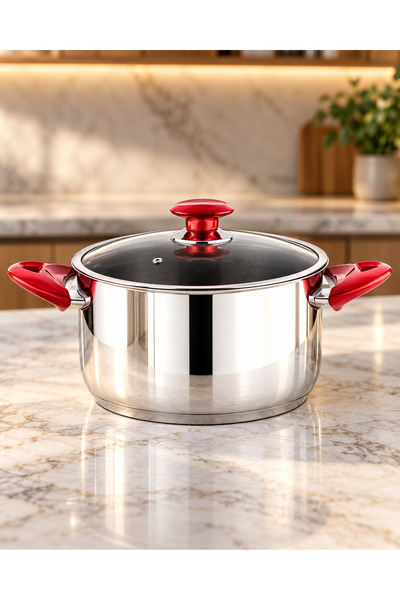 AKDENİZDEN Akdeniz Elit Serisi 20 cm 3 Litre 18/10 Derin Çelik Tencere