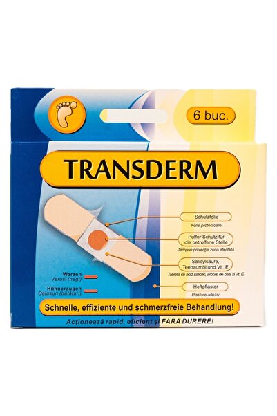 Transderm Plasturi cu acid salicilic - 6 bucăți/pachet