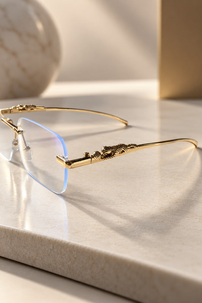 LOOKUP Hesti̇a- Blue Light Protective Glasses for Women, Transparent Glass, New Season, with Case and Cloth, Gift
