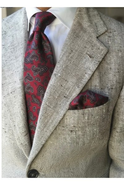 CROATE Men's Tie – Slim and Italian Elegance Tencel Silk Feel Fabric – Premium Textured-Detailed Information in the Description