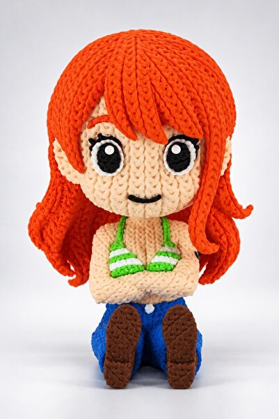 One Piece - Nami - Amigurumi Tarzı Yün Görünümlü Figür