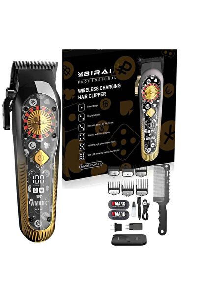 BIRAI Professional Hair Clipper ROULETTE, 9000 RPM Motor, Titan DLC Blades, W...