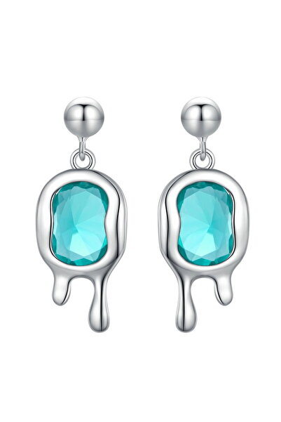 Be Special Cercei de argint Picasso cu cristal Paraiba albastru
