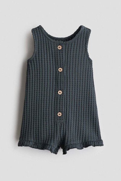 H&M Waffle-knit romper suit
