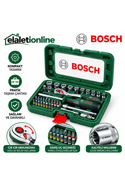 Bosch CIRCIR SETİ 37 PARÇA LOKMA ANAHTAR BİTS SET 1/4