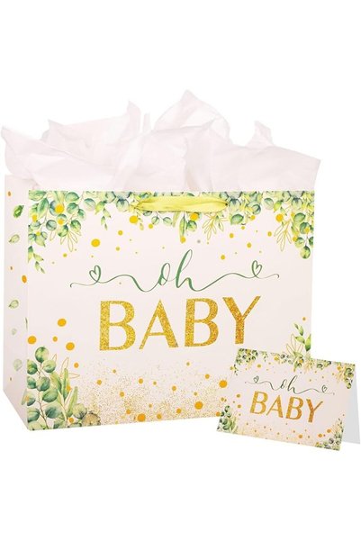 TERRIFI Birthday Gift Bag for Presents, Medium Gift Bag with Greeting Card an...