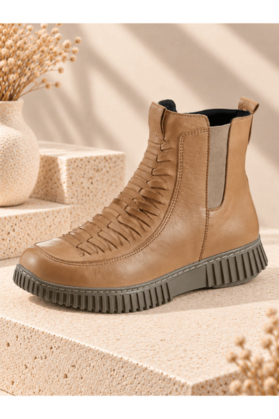 İNZE AYAKKABI Genuine Leather Women's Boots Model Name: Athena