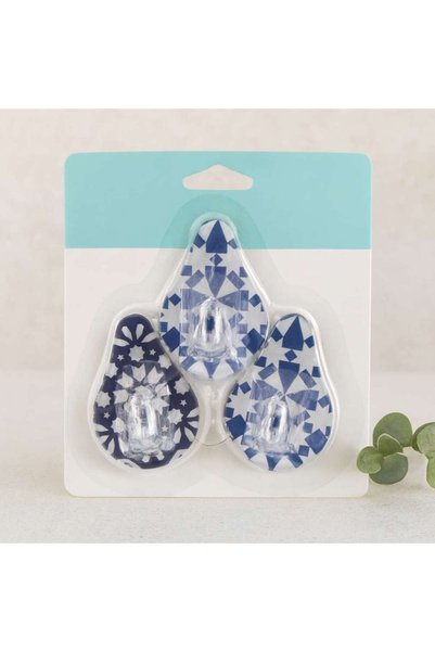 Generic Brand Adhesive Mica Crystal Plastic Hanger Set of 3