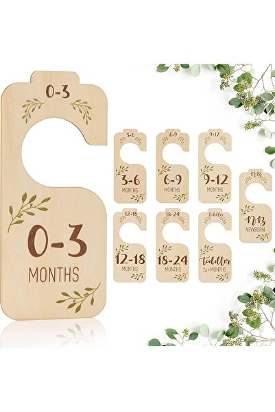 SYOSI Baby Closet Dividers for Clothes Organizer - Set of 8 Beautiful Wooden ...
