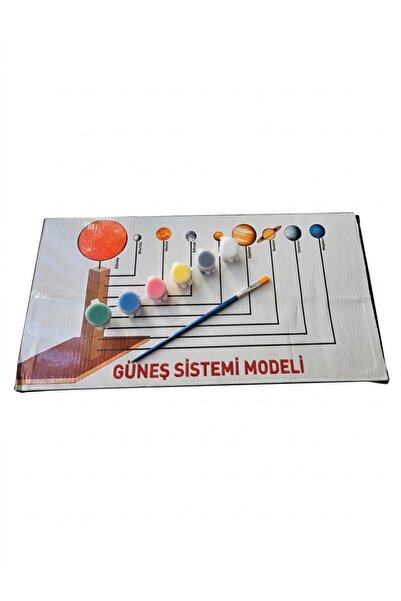Ekim Grup 🚀   Solar System Model – Set of 9 Moving Planets – Educational Toy – 6 Colors of Paint + Brush as a Gift