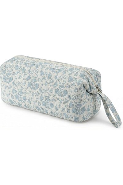 Yelajoy Cosmetic Travel Organizer, Portable Hair Dryer Bag, Blue Makeup Stora...
