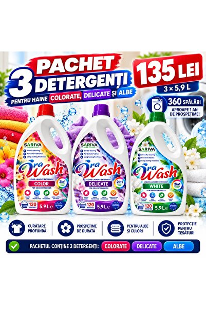 Ira Wash Pachet 3x 5,9 L (Color, Alb, Delicate)