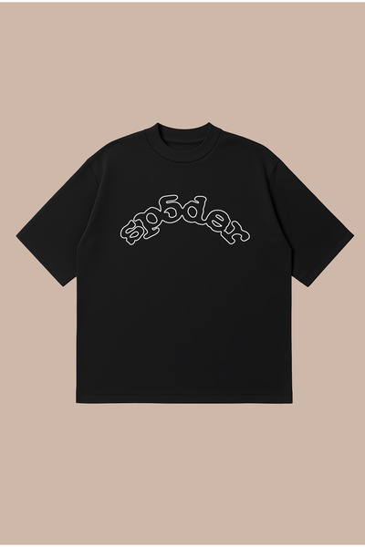 PURE POWER Curly Sp5Der Printed Oversize Boxy Cut Unisex 100% Cotton Tshirt |...