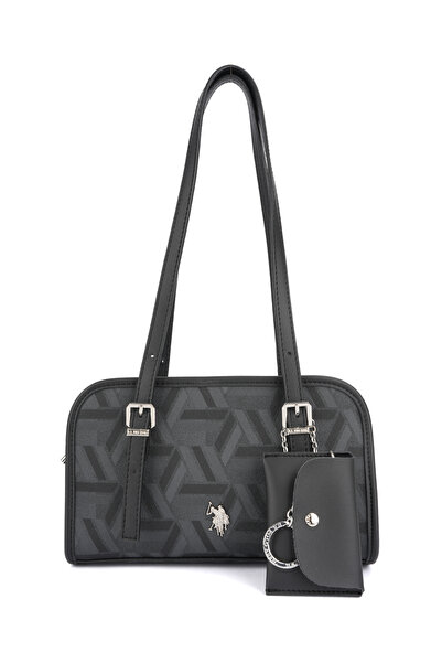 U.S. Polo Assn. Black-Black Women's Shoulder Bag Us26516