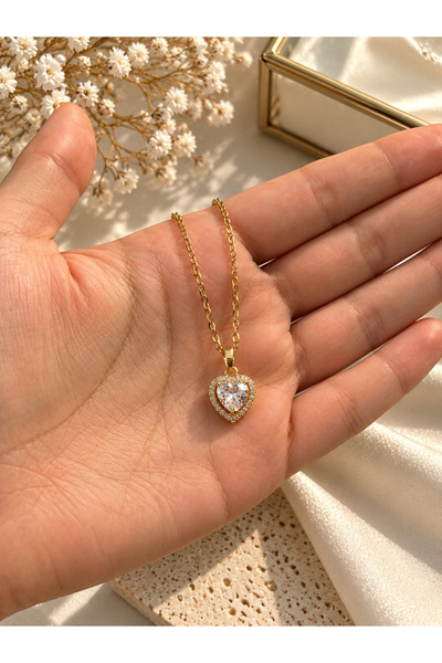 Generic Brand Elegant Women's Necklace with Heart Figure – Gold