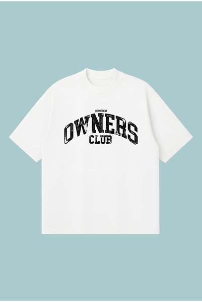 PURE POWER Represent Owner Printed Oversize Boxy Cut Unisex 100% Cotton Tshir...