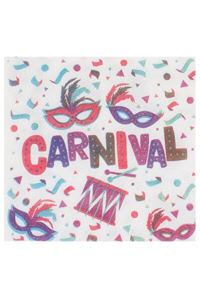 DD SHOP Servetele de Masa cu 1 Strat & Model Masti „Carnival” 33x33cm – 40 bu...