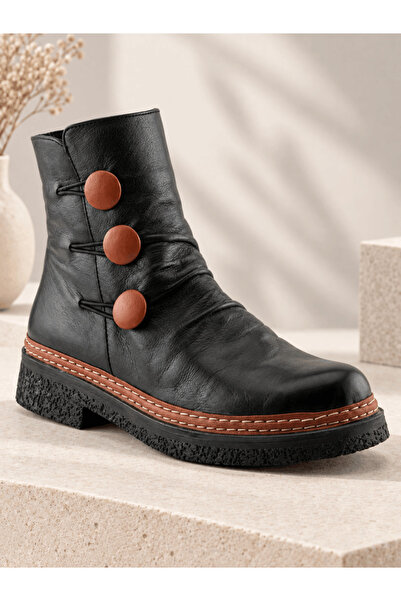 İNZE AYAKKABI Genuine Leather Women's Boots Model Name: Selene