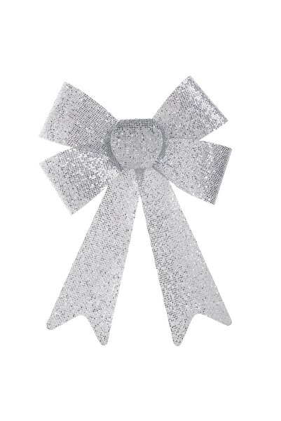 DD SHOP Funda Decorativa de Craciun cu Glitter Argintiu 32cm - Fundite Argintii
