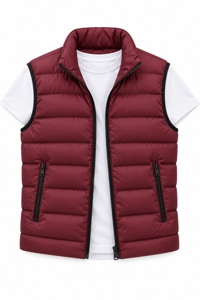 Minharir Men's Mock Neck Zippered Puffer Vest