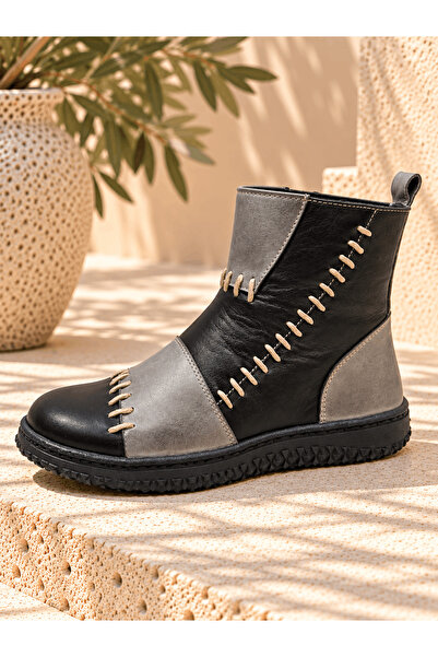 İNZE AYAKKABI Genuine Leather Women's Boots Model Name: Hera