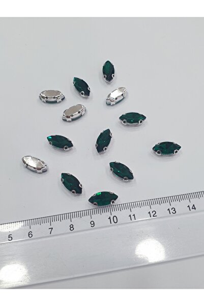 CRYSTALSHOP Дикме Таш - Шатъл 7*15 мм Зелен G (100 БР.)