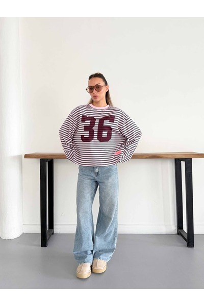Milimor BASKILI ÇİZGİLİ SWEATSHIRT