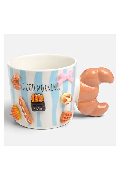 OEM Cană Decorativa din Dolomita cu Model 3D Croissant – cadou util cu design...