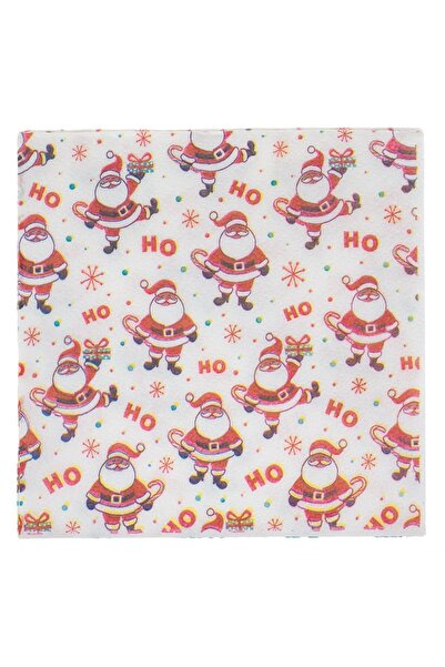 DD SHOP Servetele de Masa cu 1 Strat Albe Mos Craciun Bastonas "Ho Ho Ho" 33x...