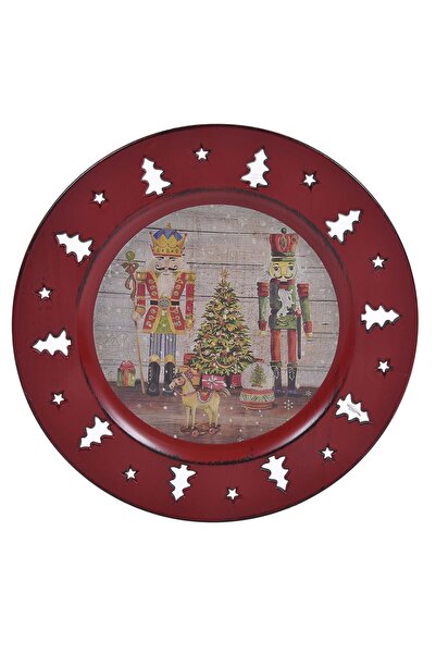 DD SHOP Platou Decorativ Rotund din Plastic Spargatorul de Nuci Brazi Ø33cm