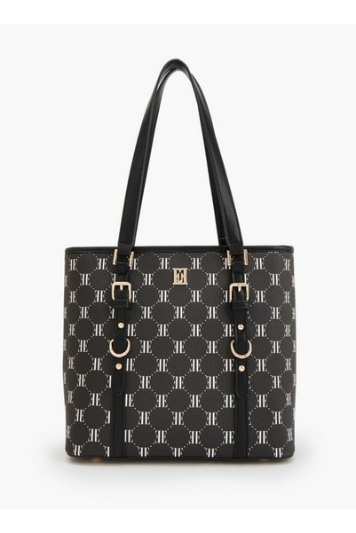 ELLE حقيبة حمل بطبعة Monogram مع سحاب للإغلاق