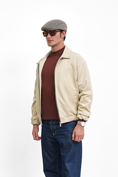 MODEFENDİ Zipper Detailed Suede Jacket
