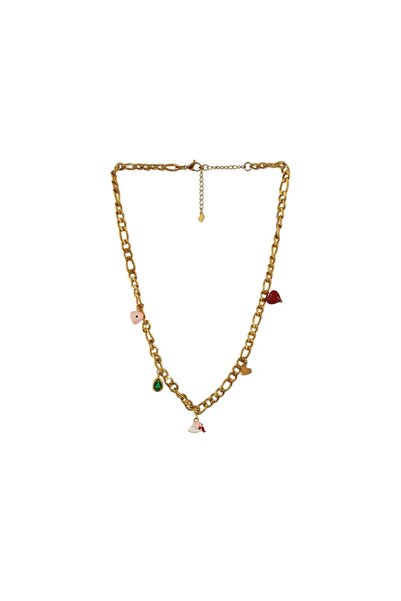 MOMOCA Κολιέ με πολύχρωμα charms