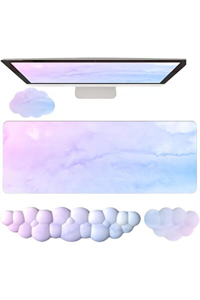 GENERAL Gel Wrist Rest for Keyboard and Mouse Square Pink Plaid Clear Keyboar...