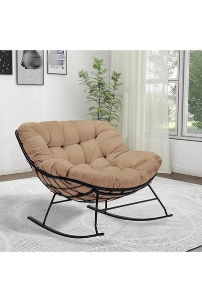 GENERAL (Only Cushion) Indoor Outdoor Waterproof Papasan Rocking Chair Cushio...