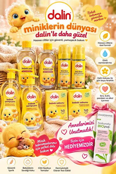 Yenidoğan 2 Adet Şampuan + 2 Adet Bebek Yağı + 2 Adet Sabun + 2 Adet Kolonya