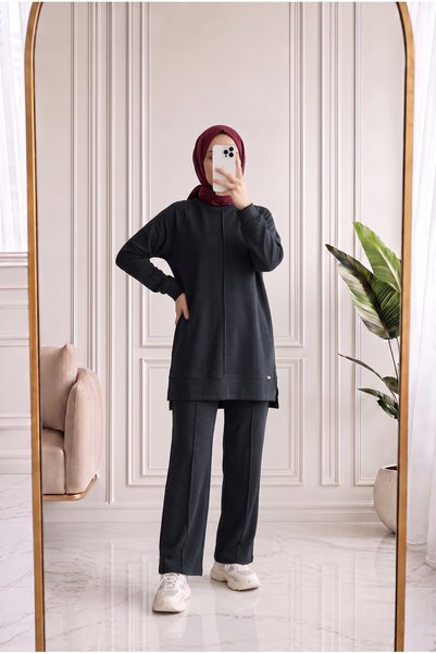 Holehola Costum pantaloni Zaife cu fermoar lateral și cusături frontale - EY1...