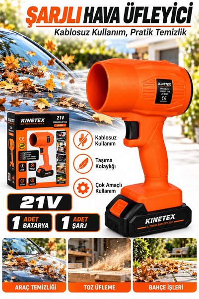 Begin Power 21V Şarjlı Hava Üfleyici Kablosuz Toz Kar ve Yaprak Üfleme Kedi Köpek Kurutma Makinesi