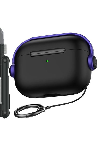 R-fun حافظة لسماعات Airpods Pro 3 مع قفل آمن ومجموعة تنظيف، حافظة واقية لسماع...