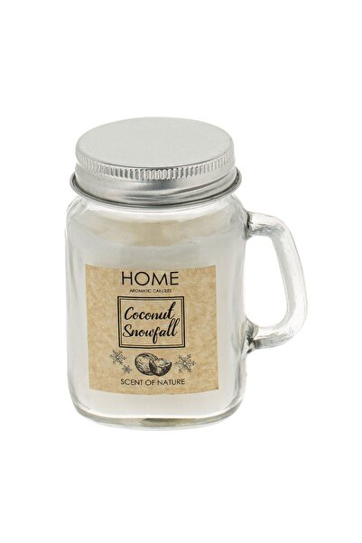 OEM Lumânare albă cu Aroma de Nuca de Cocos in Recipient din – parfum discret...