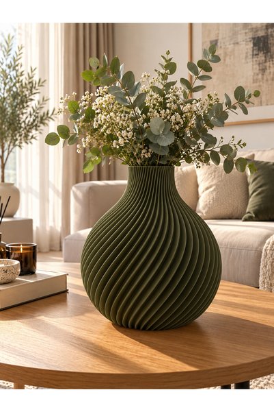 Genel Markalar Modern Kabartmalı Dekoratif Vazo