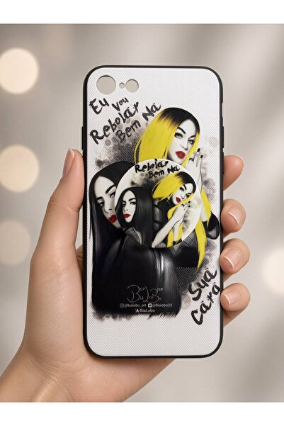 iPhone 7/8/Se Uyumlu Desenli Pop Soketli Silikon Kılıf