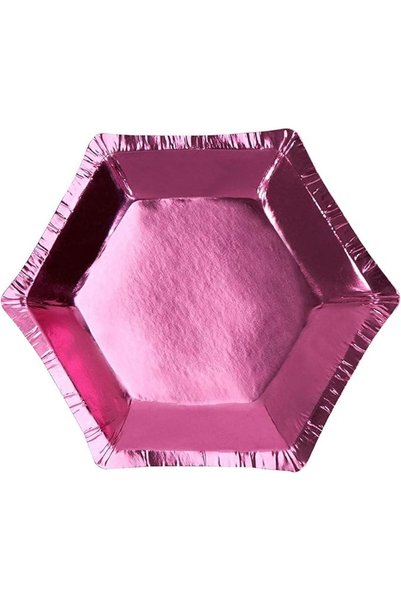Neviti Small Hexagonal Plate - Pink Foil