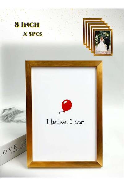 Generic 8X6 Inch Metal Photo Frames Set of 5,Wall Picture Frame, Wall Hanging...