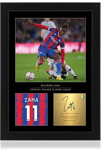 Generic Win FC Wilfried Zaha A4 Framed Photo Display - Reproduced Digital Sig...