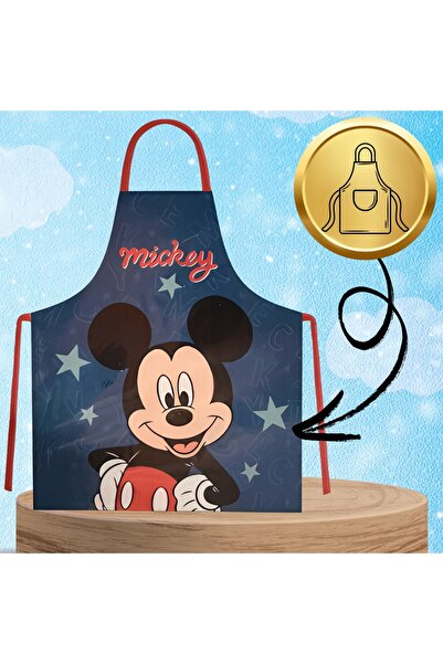 NiceKids Șorț de protecție pentru copii, pentru bucătărie, cu Mickey Mouse.