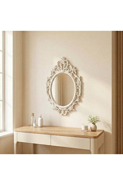 Generic Wall Mirror Oval Vintage Mirrors for Wall Wooden Hanging Decorative M...