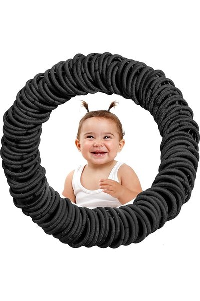 WillingTee 200 قطعة من ربطات الشعر الصغيرة، ربطات شعر للأطفال بدون تجاعيد، رب...