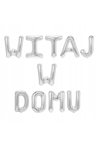PartyPal Balon din folie cu inscripția WELCOME HOME, culoare argintie